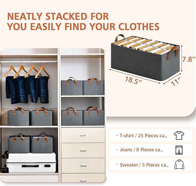 SmartHom™ Premium Organiser -All Garments Closet (Pack of 8)