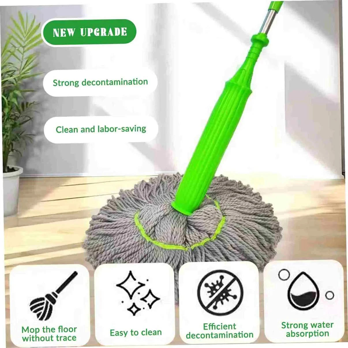 360° Bambo-MOP™ Micro Fiber & Self Cleaning Dual MOP.