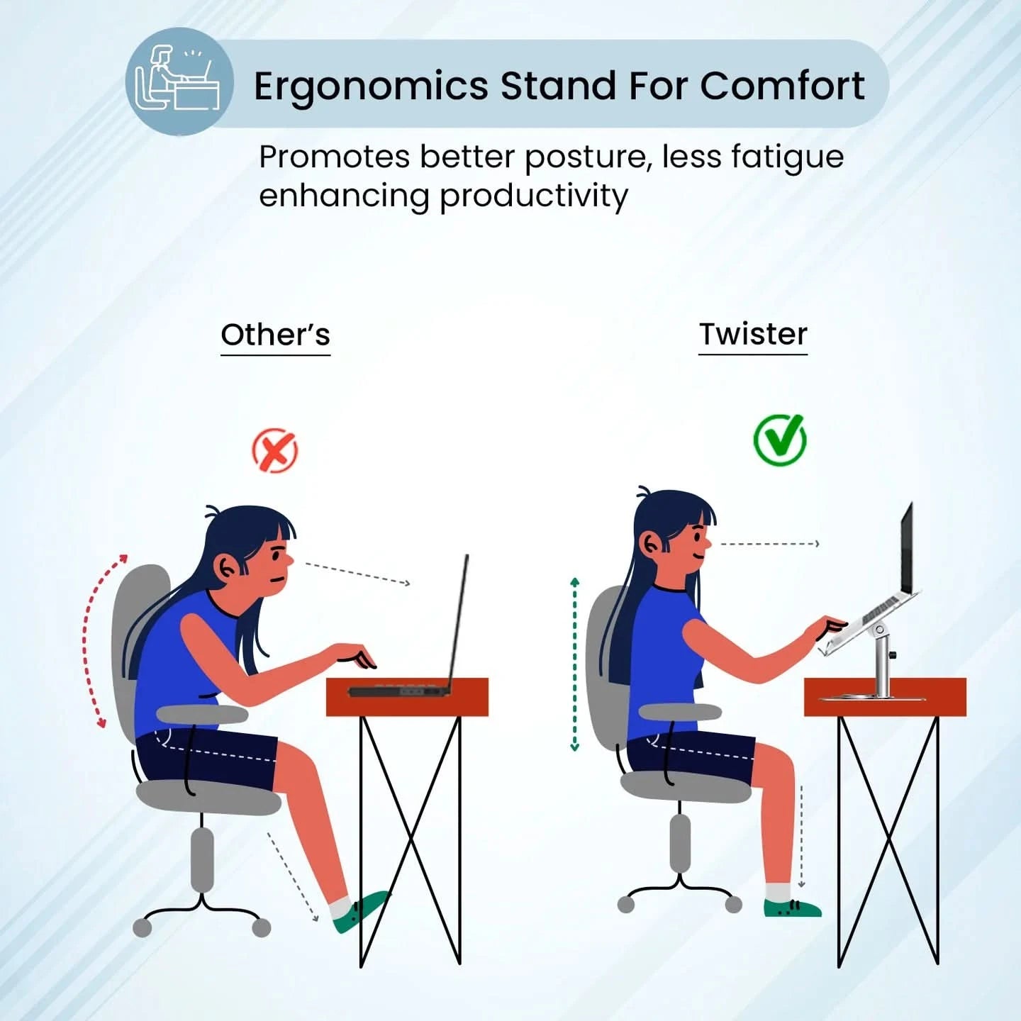 GlideFlex™ 360° Rotating Laptop Desk Stand
