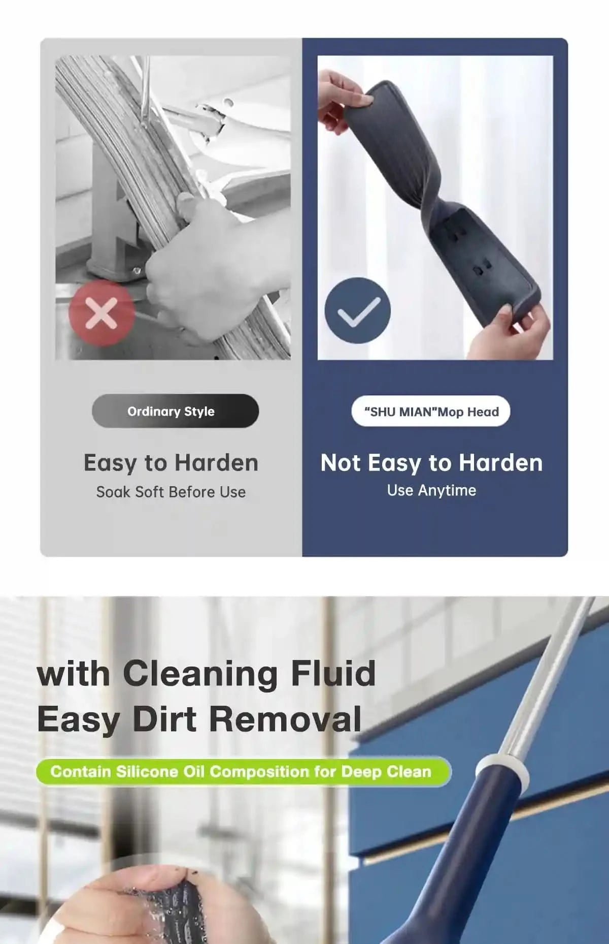 360° QuickClean™ Multipurpose Imported Mop
