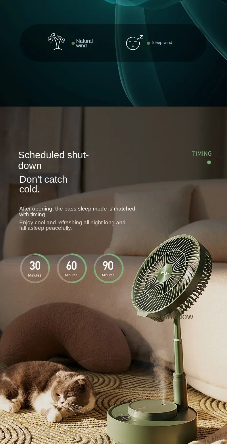 AIR™ Powerful Humidifier & Rechargeable High-Speed FAN - Elzy Store
