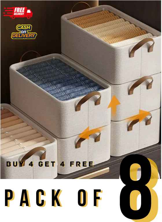 SmartHom™ Premium Organiser -All Garments Closet (Pack of 8)