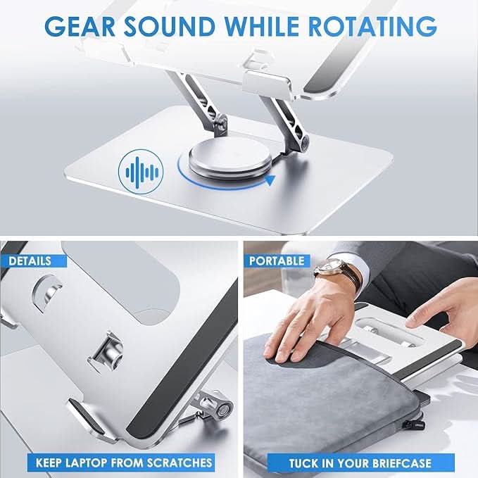 GlideFlex™ 360° Rotating Laptop Desk Stand