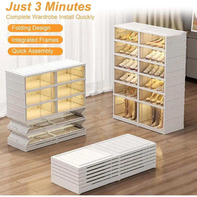 ShoeNest™ Smart Foldable Compact 4 Layer Shoe Rack - Elzy Store