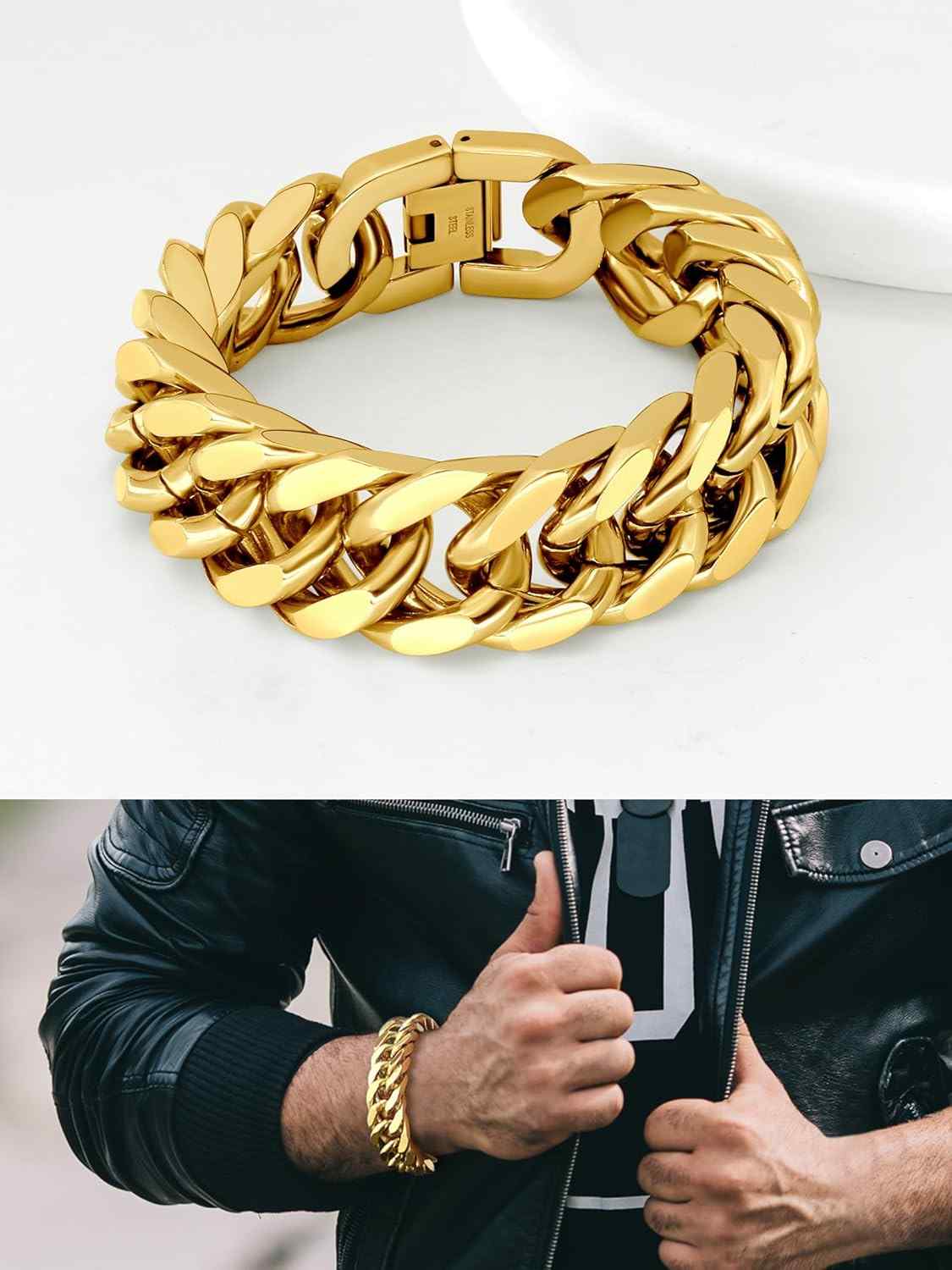 Majestic-Jewel™ Men’s Luxury Gold Bracelet- Fit For All