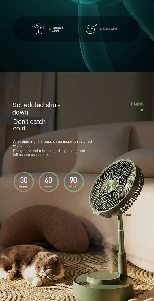 AIR™ Powerful Humidifier & Rechargeable High-Speed FAN - Elzy Store